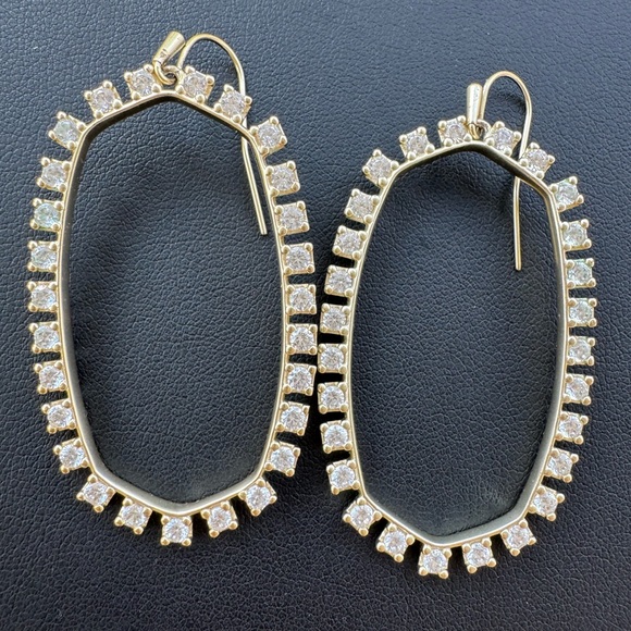 Kendra Scott Jewelry - Kendra Scott Danielle Open Frame Gold & Crystal Earrings